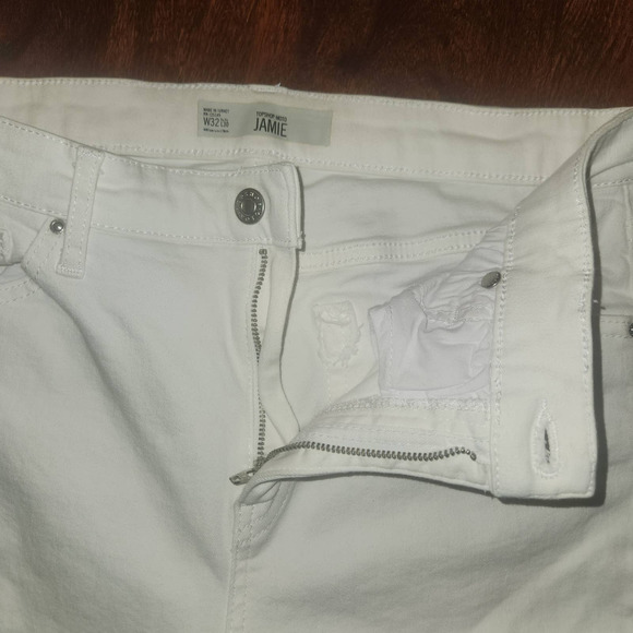 Topshop Moto Jamie Rock & Roll Skinny Jeans High Rise White, Size W32, L30 - Picture 6 of 11